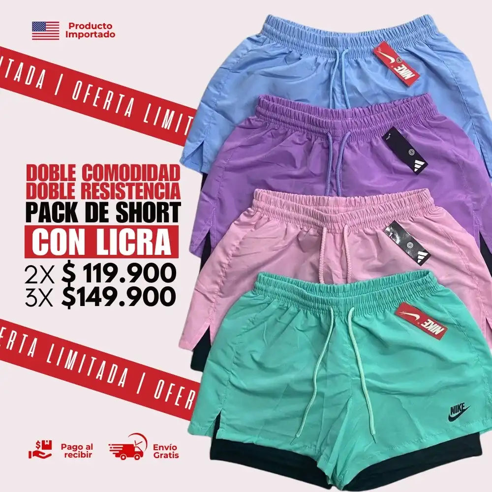 SHORT CON LICRA DAMA